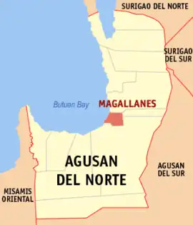 Magallanes na Agusan do Norte Coordenadas : 9°1'N, 125°31'E