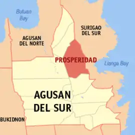 Prosperidad na Agusan do Sul  Coordenadas : 8°36'N, 125°55'E