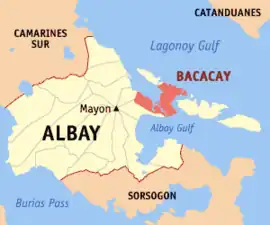 Bacacay na Albay  Coordenadas : 13°17'33.06"N, 123°47'30.07"E
