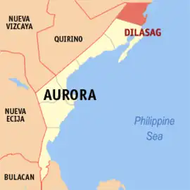 Dilasag na Aurora  Coordenadas : 16°24'N, 122°13'E