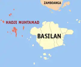 Hadji Muhtamad na Basilan Coordenadas : 6°38'N, 121°37'E