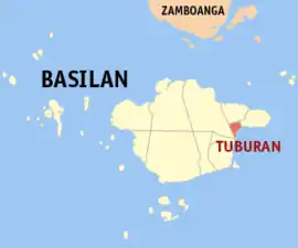 Tuburan na Basilan  Coordenadas : 6°36'N, 122°12'E