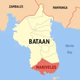Mariveles na Bataan  Coordenadas : 14°26'N, 120°29'E