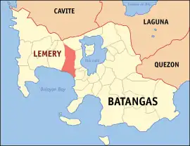 Lemery na Batangas  Coordenadas : 13°55'N, 120°53'E
