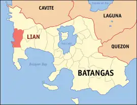 Lian na Batangas Coordenadas : 14°2'N, 120°39'E