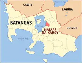 Mataasnakahoy na Batangas  Coordenadas : 13°58'N, 121°5'E