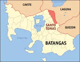 Santo Tomas na Batangas  Coordenadas : 14°5'N, 121°11'E