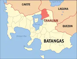 Tanauan na Batangas  Coordenadas : 14°5'N, 121°9'E