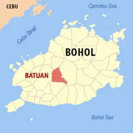 Batuan na Bohol Coordenadas : 9°48'N, 124°8'E