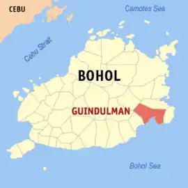 Guindulman na Bohol Coordenadas : 9°45'43"N, 124°29'17"E
