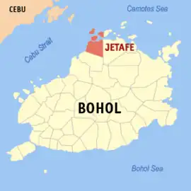 Getafe na Bohol Coordenadas : 10°9'N, 124°9'E