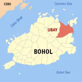 Ubay na Bohol  Coordenadas : 10°3'21.60"N, 124°28'22.58"E