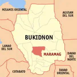 Maramag na Bukidnon  Coordenadas : 7°45'47"N, 125°0'18"E