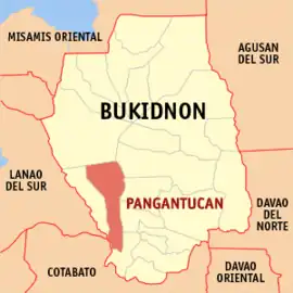 Pangantucan na Bukidnon  Coordenadas : 7°49'59"N, 124°49'46"E