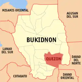 Quezon na Bukidnon  Coordenadas : 7°43'50"N, 125°6'0"E
