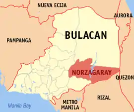 Norzagaray na Bulacan Coordenadas : 14°55'N, 121°3'E