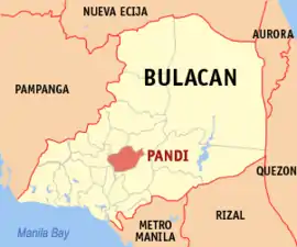 Pandi na Bulacan Coordenadas : 14°52'N, 120°57'E