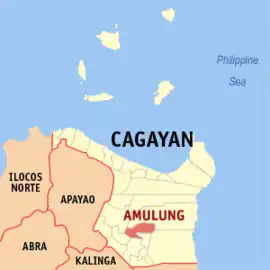 Amulung na Cagayan Coordenadas : 17°50'19.16"N, 121°43'24.54"E