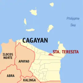 Santa Teresita na Cagayan  Coordenadas : 18°15'7"N, 121°54'36"E