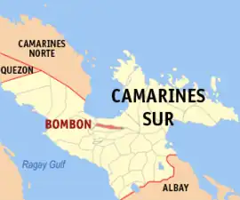 Bombon na Camarines Sul Coordenadas : 13°41'12"N, 123°11'58"E