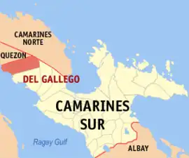 Del Gallego na Camarines Sul  Coordenadas : 13°55'24"N, 122°35'46"E