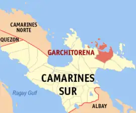 Garchitorena na Camarines Sul  Coordenadas : 13°53'N, 123°42'E