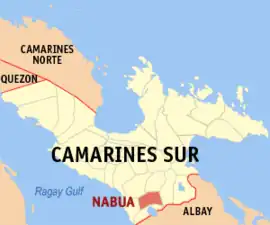 Nabua na Camarines Sul  Coordenadas : 13°24'30"N, 123°22'30"E