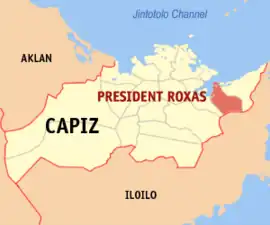 Presidente Roxas na Capiz  Coordenadas : 11°25'47"N, 122°55'29"E