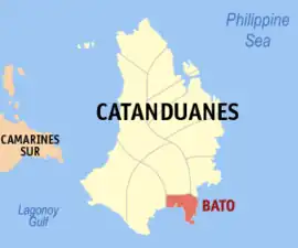 Bato na Catanduanes Coordenadas : 13°36'N, 124°18'E