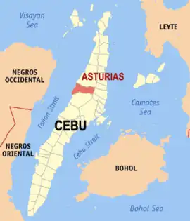 Asturias na Cebu  Coordenadas : 10°34'4.33"N, 123°43'1.90"E