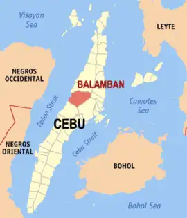 Balamban na Cebu  Coordenadas : 10°28'N, 123°47'E