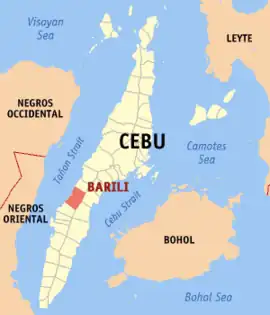Barili na Cebu  Coordenadas : 10°7'N, 123°32'E