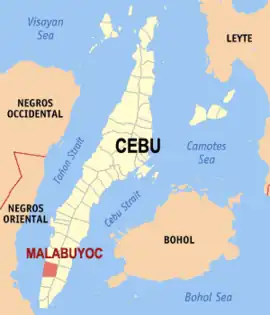 Malabuyoc na Cebu  Coordenadas : 9°39'N, 123°20'E