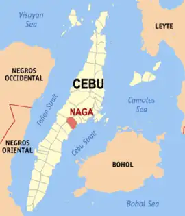Naga na Cebu  Coordenadas : 10°13'N, 123°45'E