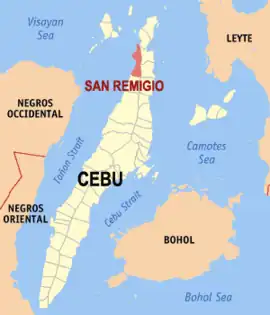 San Remigio na Cebu  Coordenadas : 11°0'N, 123°57'E