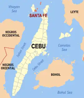 Santa Fe na Cebu  Coordenadas : 11°9'N, 123°48'E