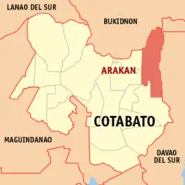 Arakan na Cotabato  Coordenadas : 7°20'55.04"N, 125°7'28.72"E