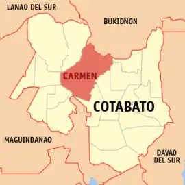 Carmen na Cotabato  Coordenadas : 7°12'N, 124°47'E