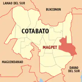 Magpet na Cotabato Coordenadas : 7°7'N, 125°7'E