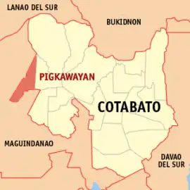 Pigcawayan na Cotabato  Coordenadas : 7°17'N, 124°26'E