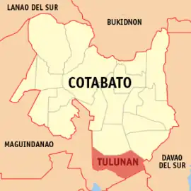 Tulunan na Cotabato  Coordenadas : 6°50'N, 124°53'E