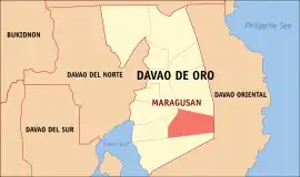 Maragusan na Davao de Ouro  Coordenadas : 7°19'1"N, 126°7'26"E