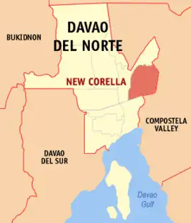 Nova Corella na Davao do Norte Coordenadas : 7°35'11.76"N, 125°49'25.32"E
