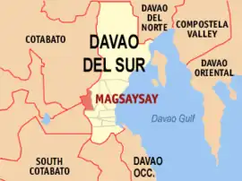 Magsaysay na Dávao do Sul Coordenadas : 6°46'N, 125°11'E