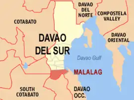 Malalag na Dávao do Sul  Coordenadas : 6°36'N, 125°24'E