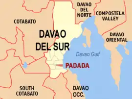 Padada na Dávao do Sul Coordenadas : 6°38'N, 125°21'E