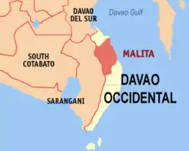 Malita na Davao Ocidental  Coordenadas : 6°24'N, 125°36'E