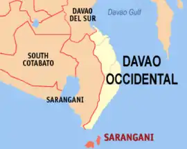 Sarangani na Davao Ocidental  Coordenadas : 5°24'43"N, 125°25'19"E