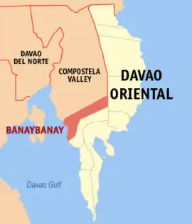 Banaybanay na Davao Oriental  Coordenadas : 6°57'59"N, 126°0'41"E