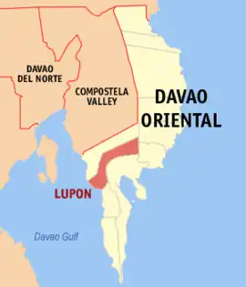 Lupon na Davao Oriental  Coordenadas : 6°53'49"N, 126°0'42"E